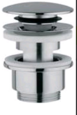 Fiore Донний клапан для раковини з переливом Click-Clack, білий матовий, 30BB8857(3508SCBB) 30BB8857(3508SCBB) фото