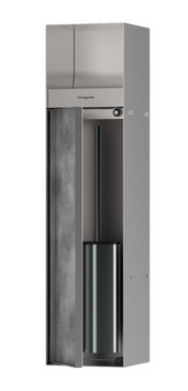 HANSGROHE XTRASTORIS ROCK Ершик с бумагодержателем, встроенный, нержавеющая сталь матовая, 56062800 56062800 фото