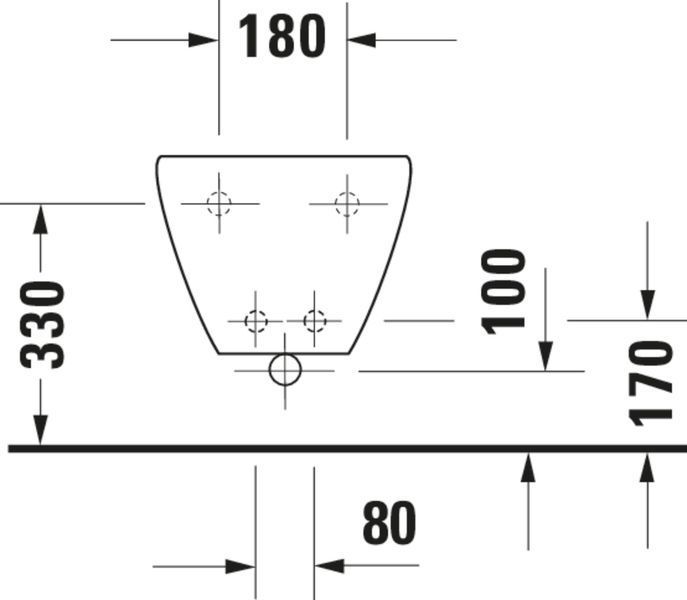 Duravit Duraplus Біде підвісне Білий колір 575 mm, 2532100000 2532100000 фото