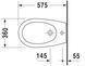 Duravit Duraplus Біде підвісне Білий колір 575 mm, 2532100000 2532100000 фото 3