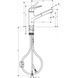 Hansgrohe Focus M427-H150 Кухонный смеситель, однорычажный, 150, Eco, с вытяжным изливом, 1jet, хром, 71865000 71865000 фото 2