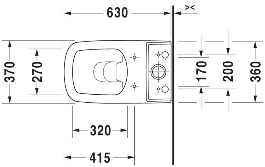 Duravit DuraStyle Унітаз підлоговий Білий колір 630 mm, 2162092000 2162092000 фото