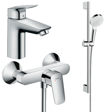 HANSGROHE LOGIS Набір змішувачів для душу 3 в 1 (71102000, 71600000, 26535400), хром, 10012019 10012019 фото