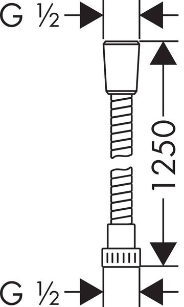 HANSGROHE METAFLEX Душевой шланг 125 см, хром, 28262000 28262000 фото