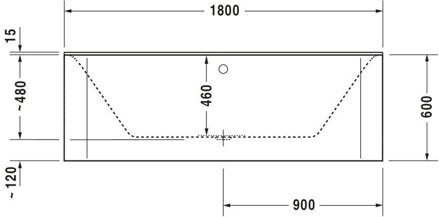 Duravit P3 Comforts Гидромассажная ванна Белый цвет 1800x800 mm, 760381000CP1000 760381000CP1000 фото