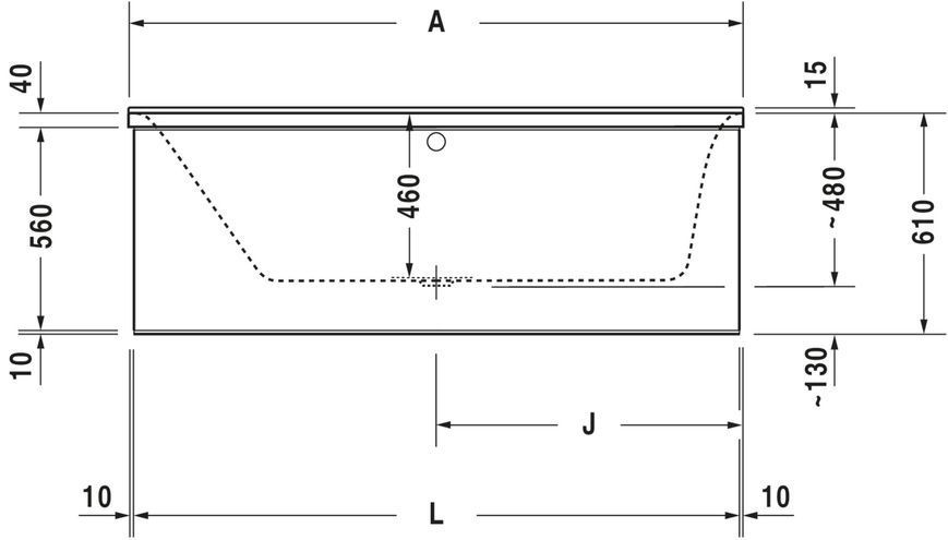 Duravit P3 Comforts Гідромасажна ванна Білий колір 1600x700 mm, 760371000CP1000 760371000CP1000 фото