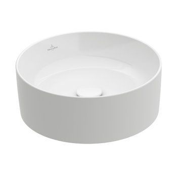 Villeroy&boch COLLARO Раковина для встановлення на стільницю D40x14,5см без переливу, нешліфована, білий альпін, 4A184001 4A184001 фото
