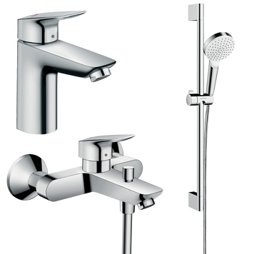 HANSGROHE LOGIS Набір змішувачів для ванни 3 в 1 (71102000, 71400000, 26535400), хром, 10002020  10002020 фото