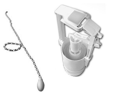 Kerasan WALDORF Зливний механізм з ланцюжком (пластик), хром, 754690 754690 фото