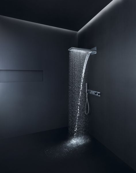 AXOR Верхній душ ShowerSolutions 580 3jet з кріпленням на стіну хром, 35283000 35283000 фото