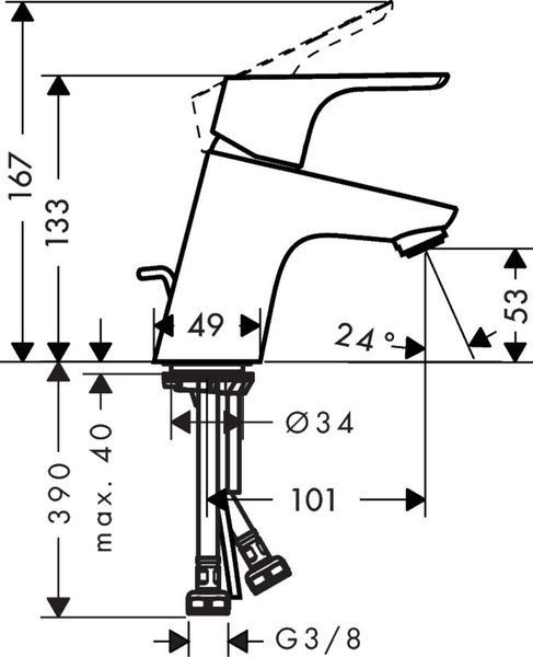 Смеситель hansgrohe Focus для раковины 31951000 31951000 фото