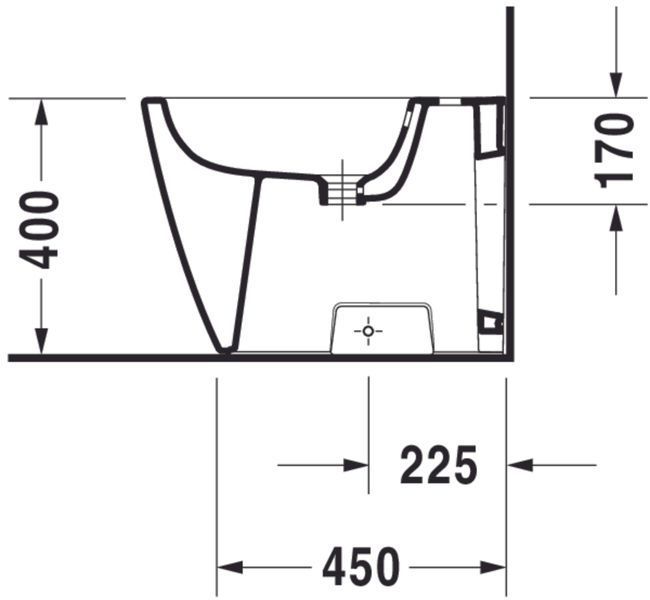 Duravit Happy D.2 Биде отдельно стоящее Белый цвет 570 mm, 22671000001 22671000001 фото