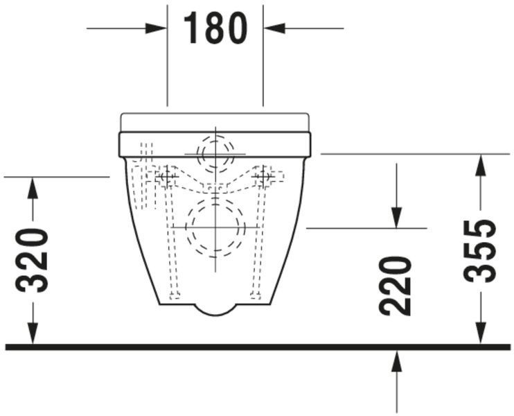 Duravit Starck 3 Унитаз подвесной Белый цвет 620 mm, 2226090000 2226090000 фото