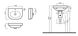 Hatria DAYTIME Умивальник 1 отв. 45х37.80 з кріпленнями YR47, білий, YXBM01 YXBM01 фото 3