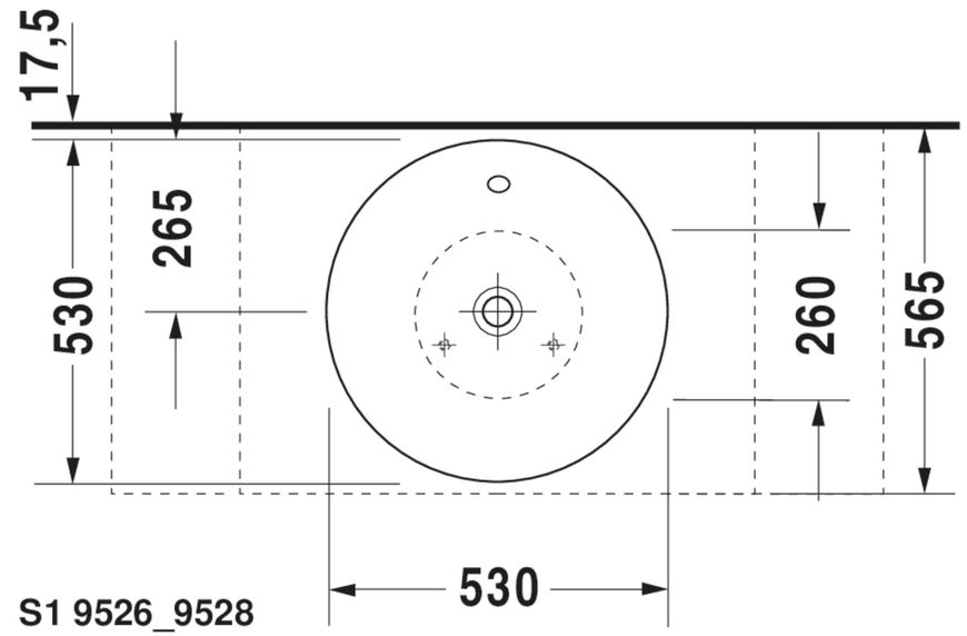 Duravit Starck 1 Накладна раковина, Білий колір Глянцевий - Глянцевий, 530 мм, 408530000 408530000 фото