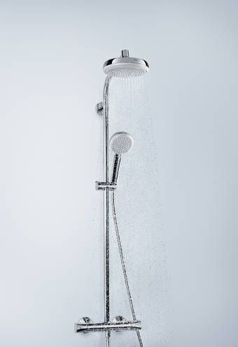 Душова система hansgrohe Crometta Showerpipe 160 1jet EcoSmart з термостатом 27265400 27265400 фото