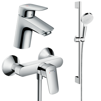 HANSGROHE LOGIS Набір змішувачів 3 в 1 (71072000, 71600000, 26535400), хром, 70072019 70072019 фото