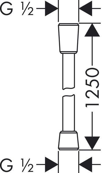 Душовий шланг hansgrohe Isiflex 125 см, хром 28272450 28272450 фото