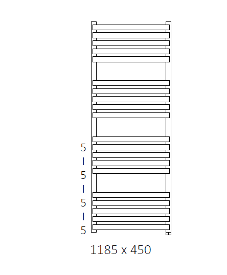 Terma Quadrus Slim Електричний сушка для рушників 45x118, чорний матовий, WLQUS118045/9005/ONE WLQUS118045/9005/ONE фото