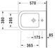 Duravit P3 Comforts Біде підвісне Білий колір 570 mm, 22681500001 22681500001 фото 2