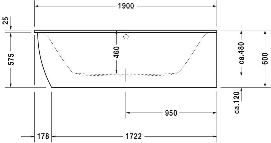 Duravit Darling New Гідромасажна ванна Білий колір 1900x900 mm, 760247000AS0000 760247000AS0000 фото