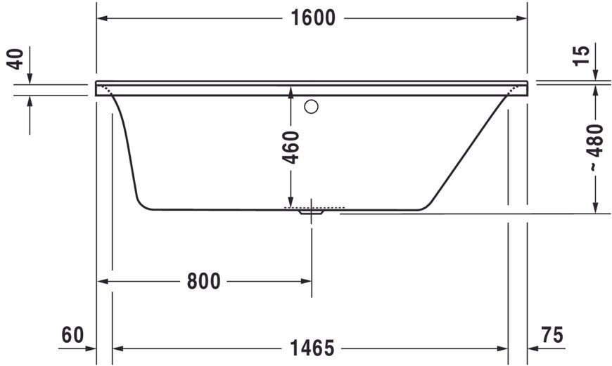 Duravit P3 Comforts Гидромассажная ванна Белый цвет 1600x700 mm, 760372000CE1000 760372000CE1000 фото