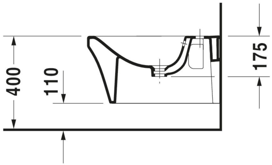Duravit P3 Comforts Біде підвісне Білий колір 570 mm, 22681500001 22681500001 фото