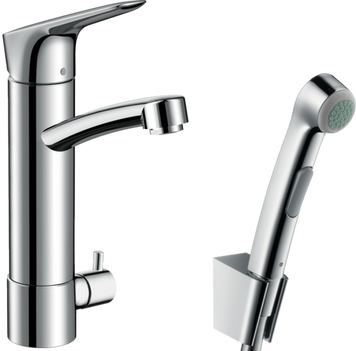 Смеситель hansgrohe Logis для раковины с запорным клапаном, ручным душем и душевым шлангом 31515000 31515000 фото