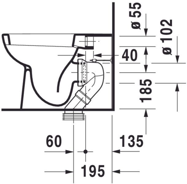 Duravit D-Code Унитаз напольный Белый цвет 560 mm, 21150920002 21150920002 фото