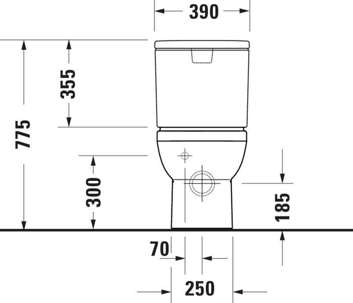 Duravit DuraStyle Basic Унітаз підлоговий Білий колір 650 mm, 2182090000 2182092000 фото