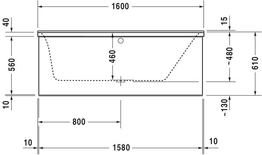 Duravit P3 Comforts Гидромассажная ванна Белый цвет 1600x700 mm, 760372000CL1000 760372000CL1000 фото