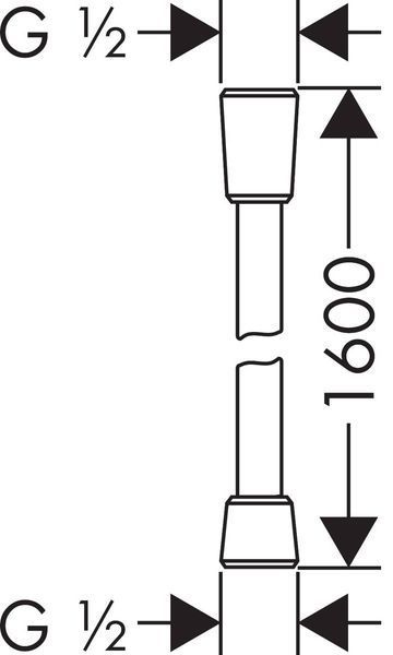Душевой шланг hansgrohe Isiflex 160 cm, черный матовый 28276670 28276670 фото