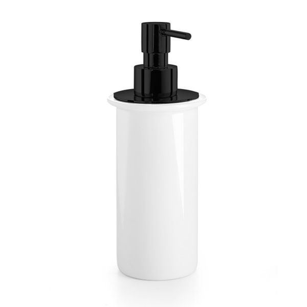 LINEABETA BAKETO Дозатор мыла, белая керамика, черный, 55006.22  55006 фото