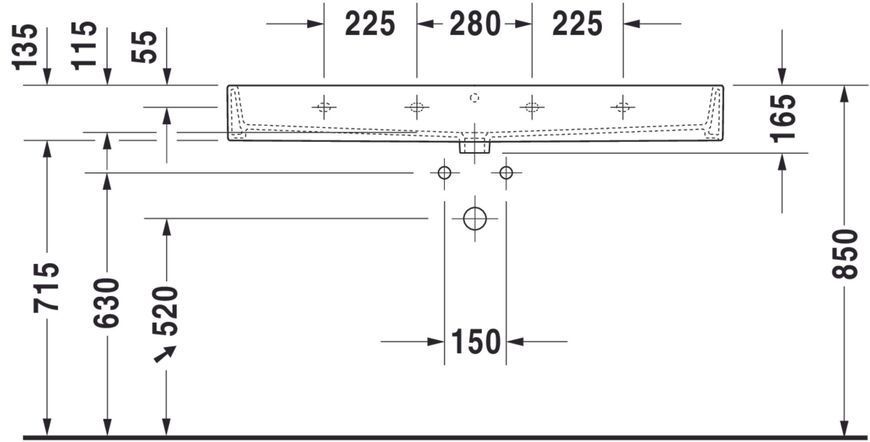 Duravit Vero Air Умивальник Білий колір 1200 мм, 2350120072 2350120072 фото