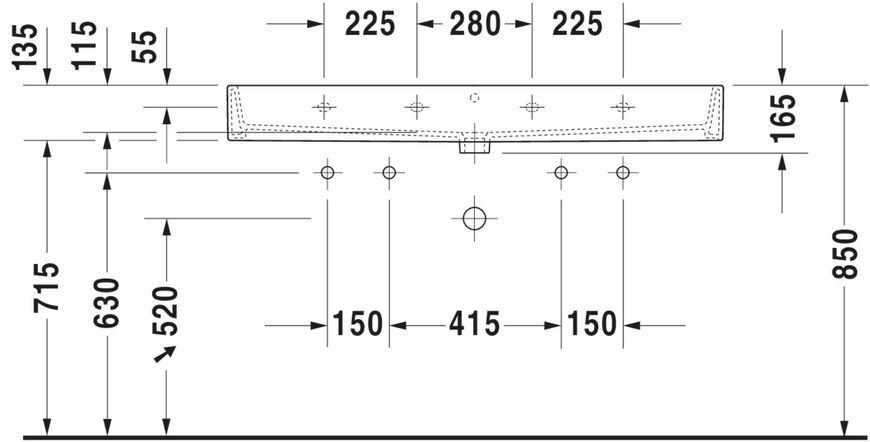 Duravit Vero Air Умивальник Білий колір 1200 мм, 2350120072 2350120072 фото