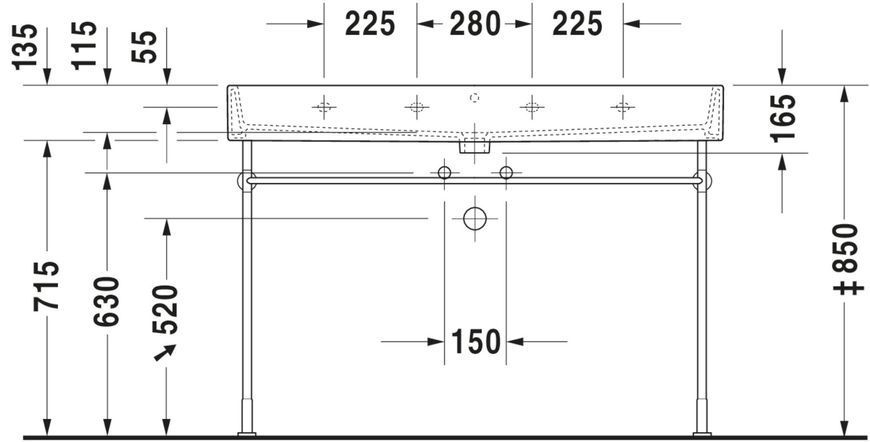 Duravit Vero Air Умивальник Білий колір 1200 мм, 2350120072 2350120072 фото