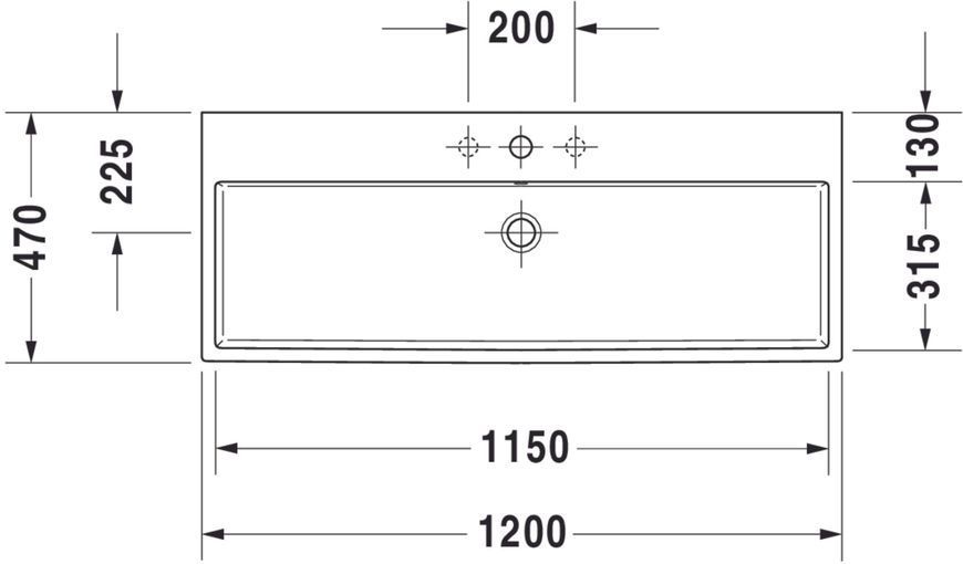 Duravit Vero Air Умивальник Білий колір 1200 мм, 2350120072 2350120072 фото