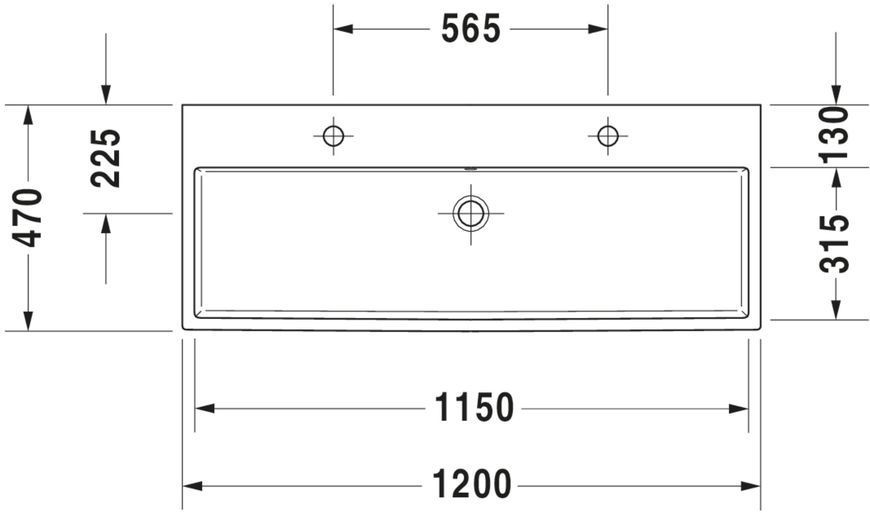 Duravit Vero Air Умивальник Білий колір 1200 мм, 2350120072 2350120072 фото