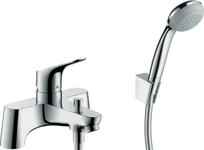Змішувач hansgrohe Focus з 2 отворами для ванни, з ручним душем Crometta 85 1jet 31521000 31521000 фото
