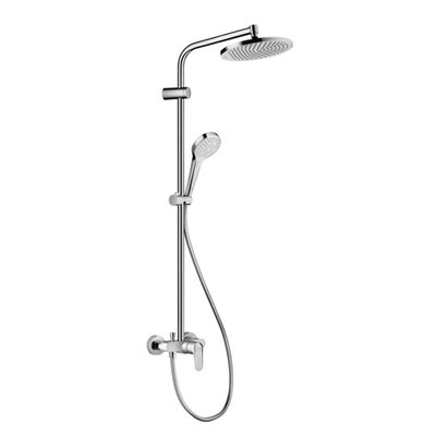 Showerpipe 240 Душевая система (верхний душ 240, ручной душ и шланг) с однорычажным смесителем, хром, 26875000 26875000 фото