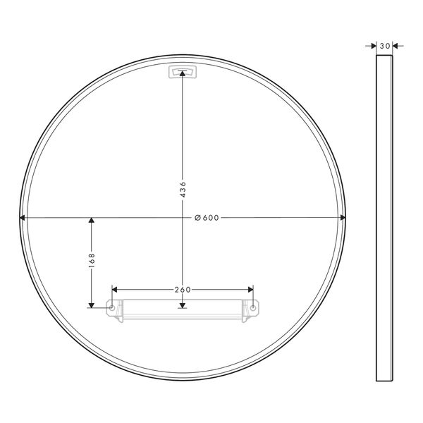 AXOR Universal Circular Дзеркало Ø 60 см, хром, 42848000 42848000 фото