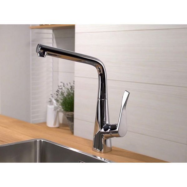 Hansgrohe Metris M71 Кухонный смеситель однорычажный, 320, Eco, с вытяжным душем, 2jet, хром, 14781000 14781000 фото
