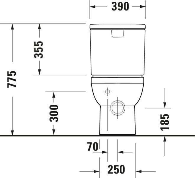 Duravit DuraStyle Basic Унітаз підлоговий Білий колір 655 mm, 21830900001 21830900001 фото