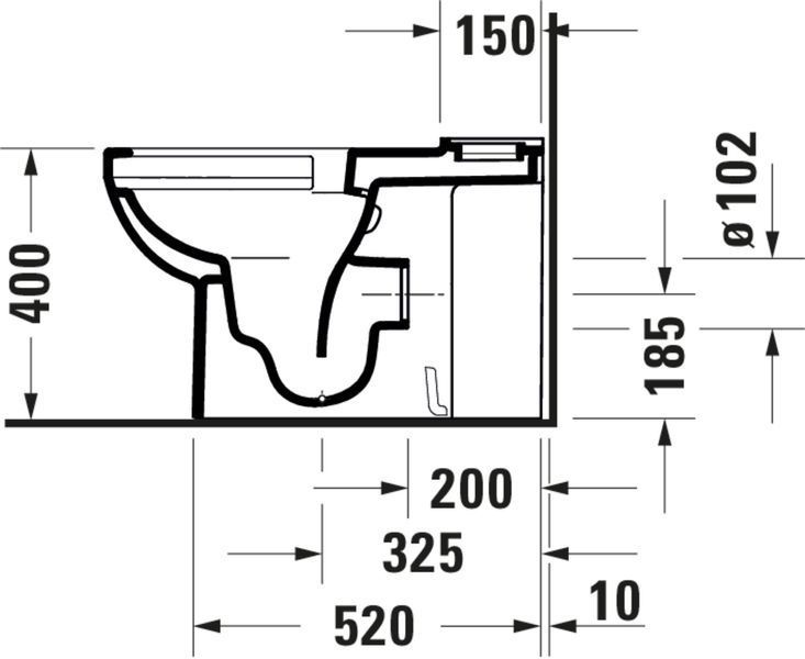 Duravit DuraStyle Basic Унітаз підлоговий Білий колір 655 mm, 21830900001 21830900001 фото
