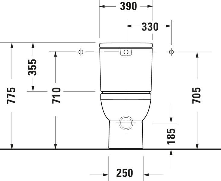 Duravit DuraStyle Basic Унітаз підлоговий Білий колір 655 mm, 21830900001 21830900001 фото