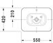 Duravit Bacino Накладна раковина, Білий колір Глянцевий - Глянцевий, 550 мм, 3345200001 3345200001 фото 2