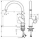 Hansgrohe VERNIS BLEND M35 Змішувач для кухні з поворотним виливом, чорний матовий, 71870670 71870670 фото 2