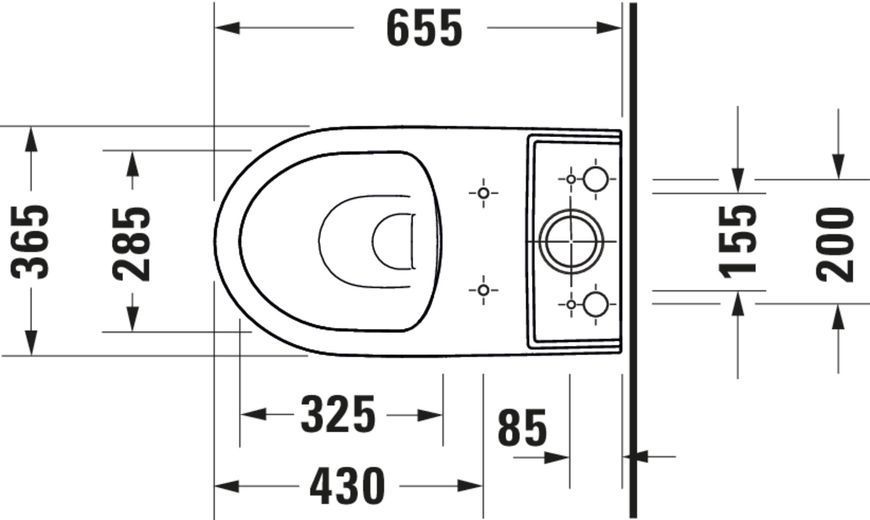 Duravit DuraStyle Basic Унітаз підлоговий Білий колір 655 mm, 21830900001 21830900001 фото