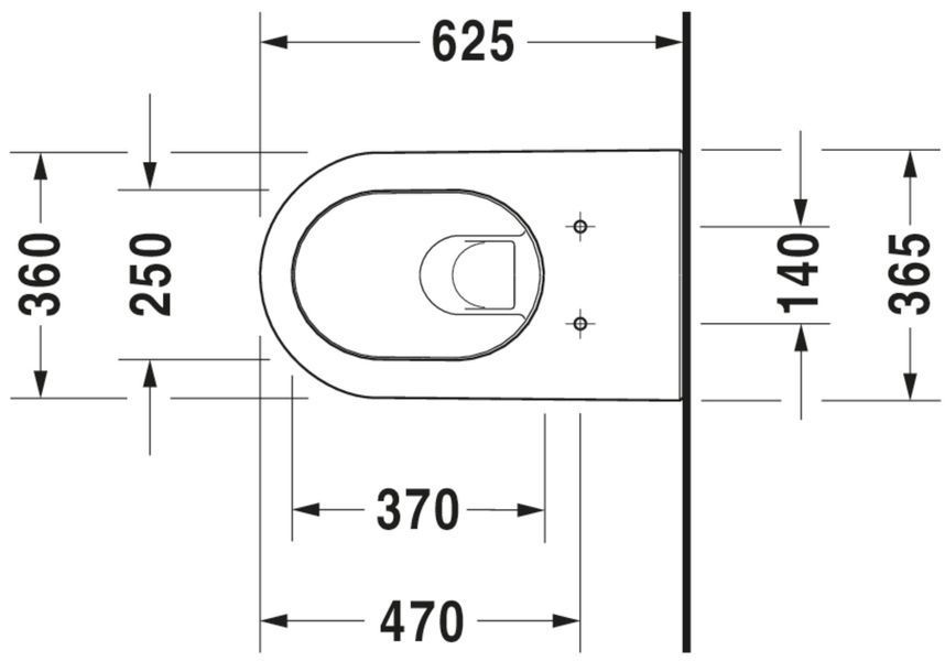 Duravit Darling New Унітаз підвісний Білий колір 625 mm, 25440900001 25440900001 фото
