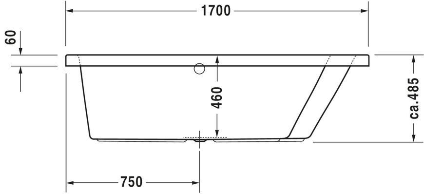 Duravit Paiova Гідромасажна ванна Білий колір 1700x1000 mm, 760213000JS1000 760213000JS1000 фото